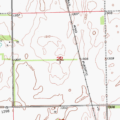 Topographic Map of Westwood Rural Elementary School, SD