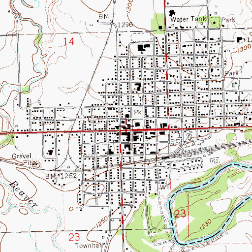 Topographic Map of Remedy High School, SD