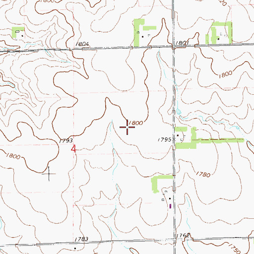 Topographic Map of Claremont Colony Elementary School, SD