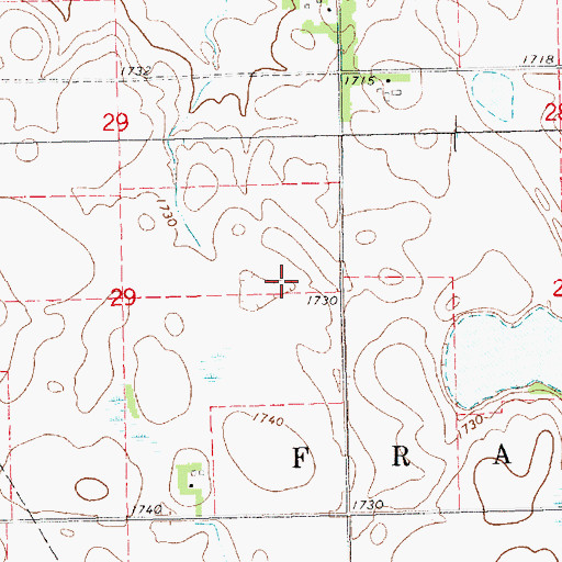 Topographic Map of Rustic Acres Elementary School, SD