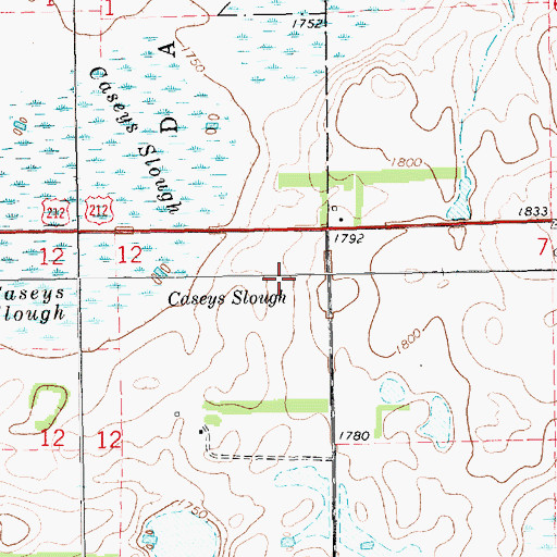 Topographic Map of Silver Lake Colony School, SD