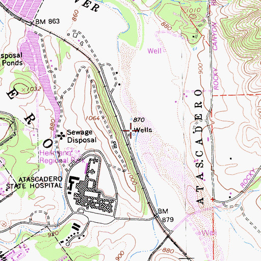 Topographic Map of Paloma Creek, CA