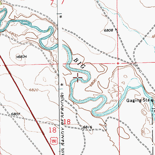 Topographic Map of Ten Trees, WY