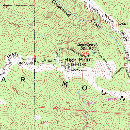 Topographic Map of Palomar Mountain, CA