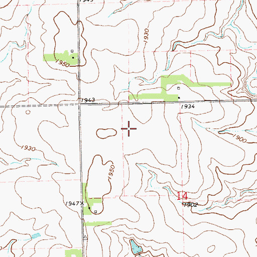Topographic Map of Norfeld Colony Elementary School, SD