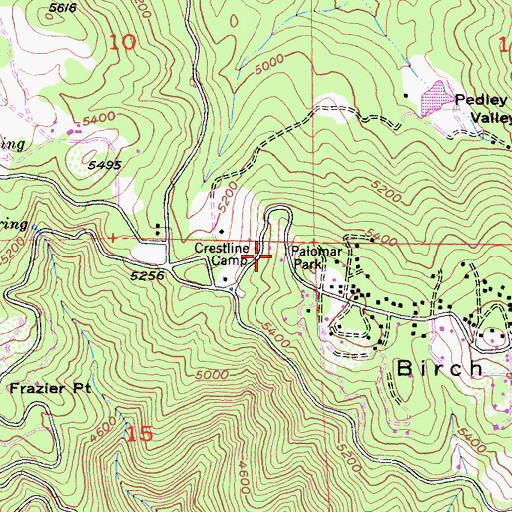 Topographic Map of Palomar Park, CA