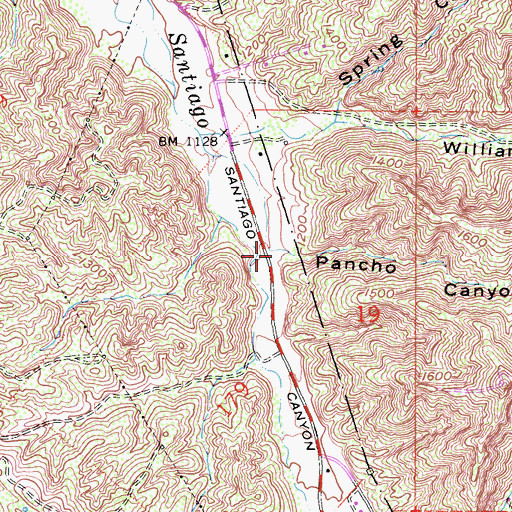 Topographic Map of Pancho Canyon, CA