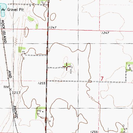 Topographic Map of Westshore Farms, IA