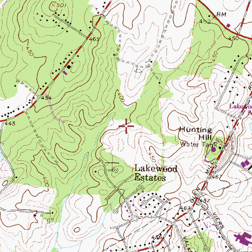 Topographic Map of The Willows of Potomac Pool, MD