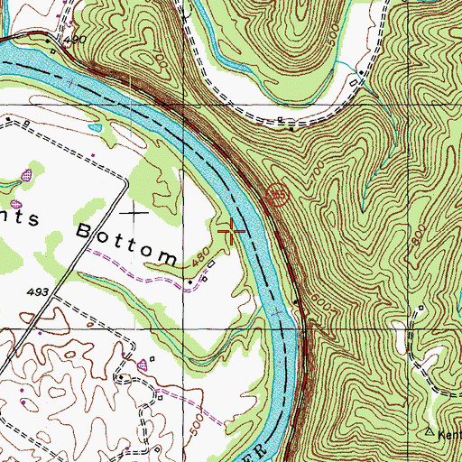 Topographic Map of Clements Cemetery Number 2, KY