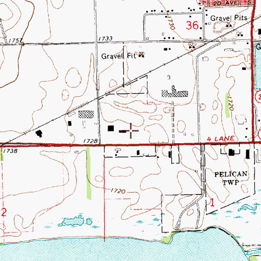 Topographic Map of Watertown Event Center, SD