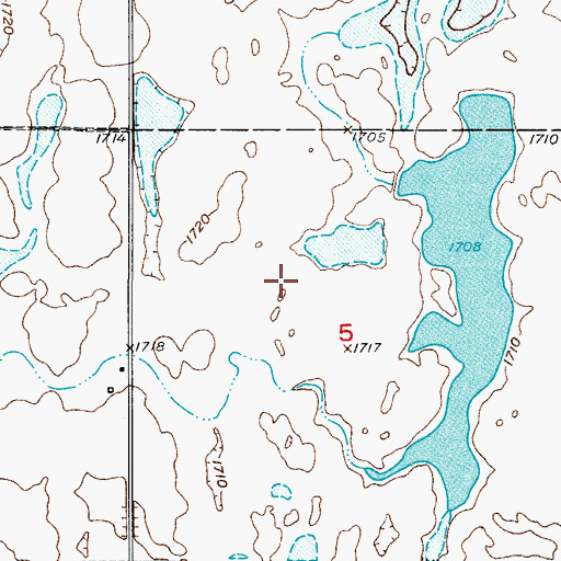 Topographic Map of Brentwood Colony Elementary School, SD