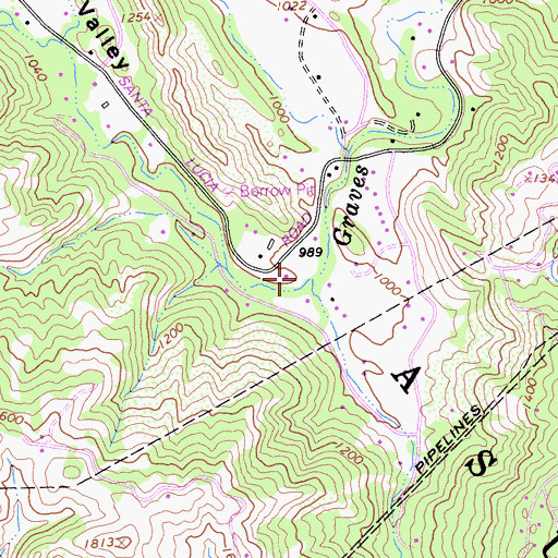 Topographic Map of Paradise Valley, CA