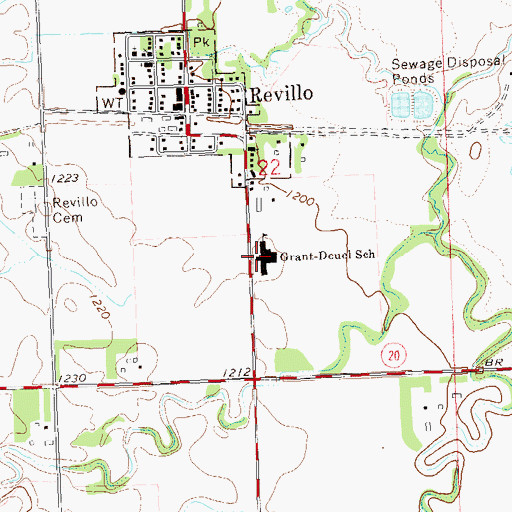 Topographic Map of Grant-Deuel Junior High School, SD