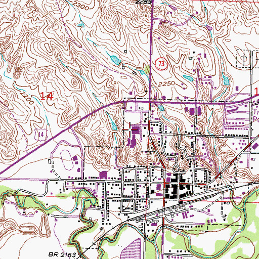 Topographic Map of Philip Elementary School, SD