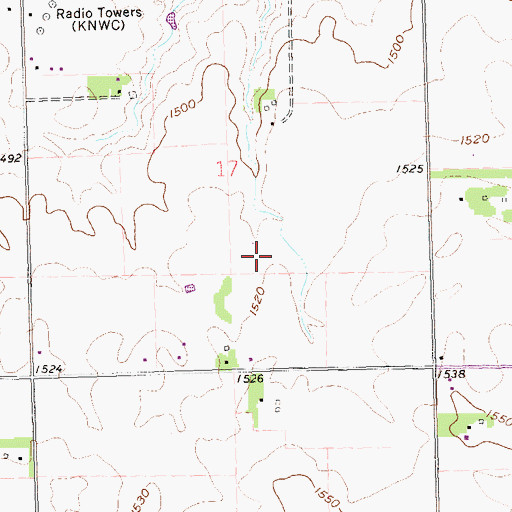 Topographic Map of Explorer Elementary School, SD