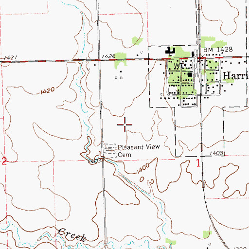 Topographic Map of Harrisburg Middle School, SD