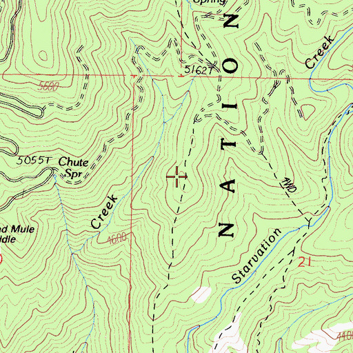 Topographic Map of Parker Meadow Stock Driveway, CA