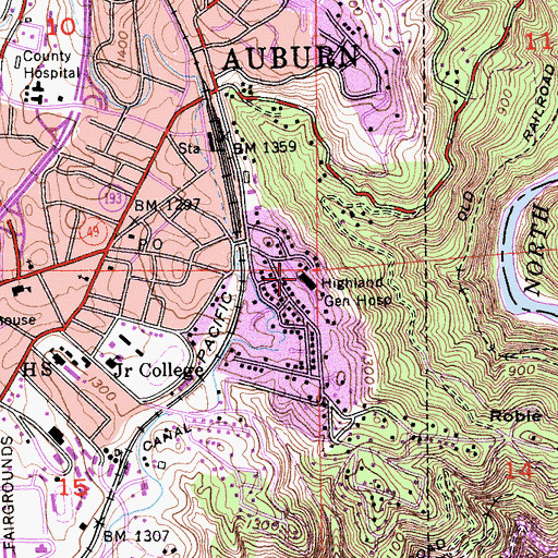 Topographic Map of Lubeck Mansion, CA