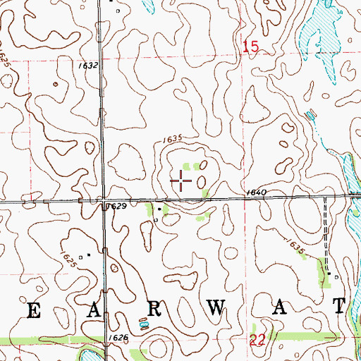 Topographic Map of Shannon Colony Elementary School, SD