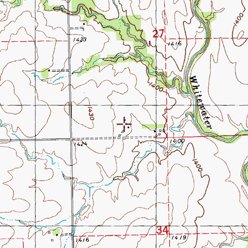 Topographic Map of A and D Ranch, KS