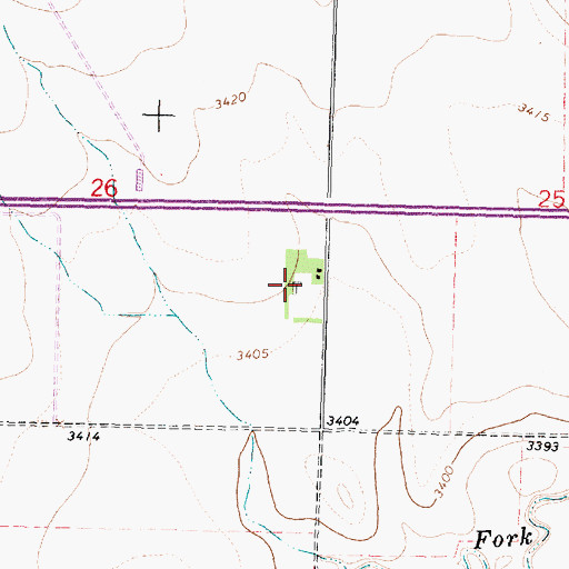 Topographic Map of Brooks Ranch, KS