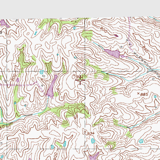 Topographic Map of Hughley Cemetery, KY