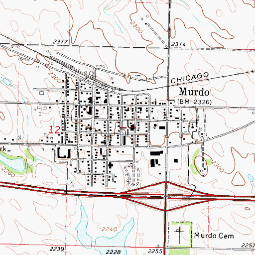 Topographic Map of Jones County Elementary School, SD