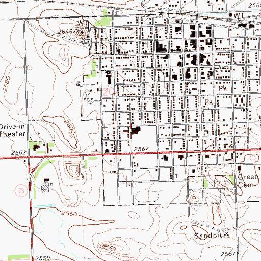 Topographic Map of Lemmon Elementary School, SD