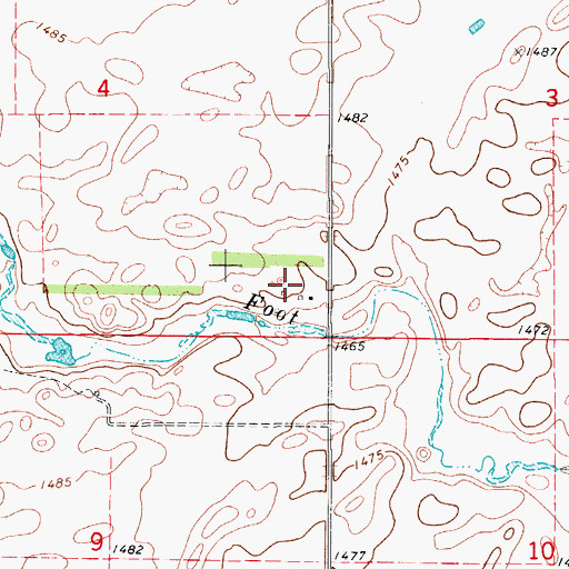 Topographic Map of Grassland Colony Elementary School, SD