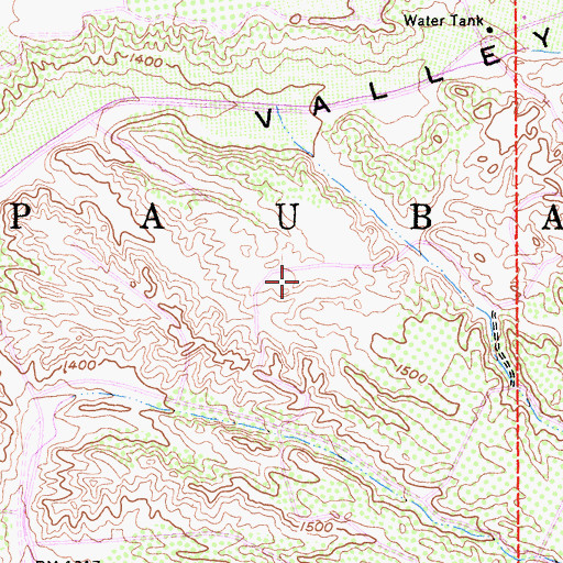Topographic Map of Pauba, CA