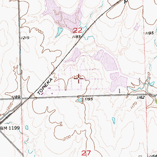 Topographic Map of Flint Hills Feedlot, KS