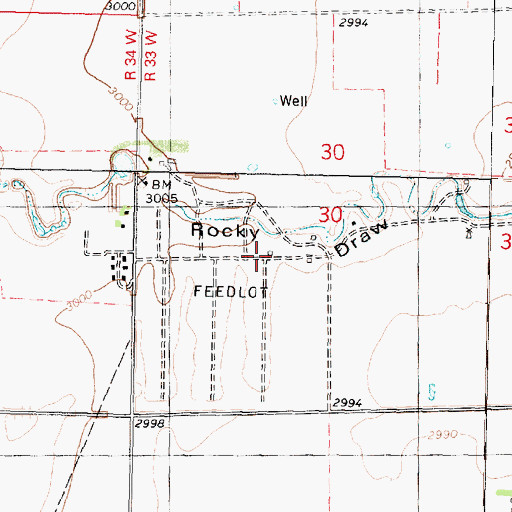 Topographic Map of Fairleigh Feed Yard, KS