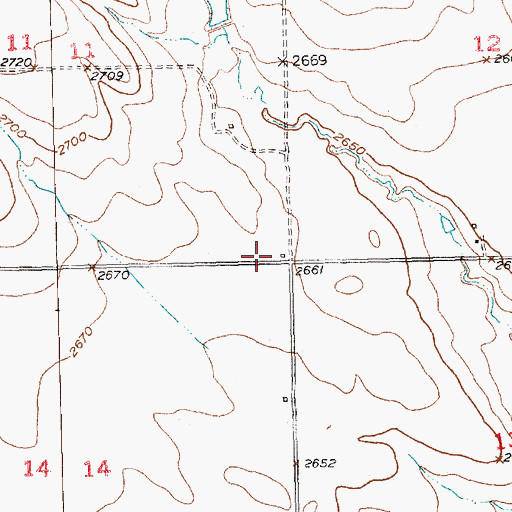 Topographic Map of Hereford Elementary School, SD