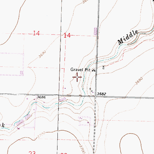 Topographic Map of Wickwar Feedlot, KS