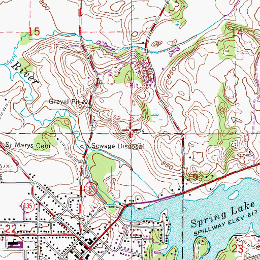 Topographic Map of Palmyra Wastewater Treatment Plant, WI