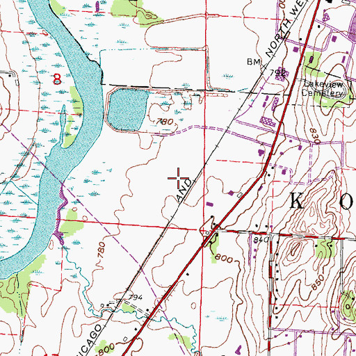 Topographic Map of Fort Atkinson Wastewater Treatment Facility, WI