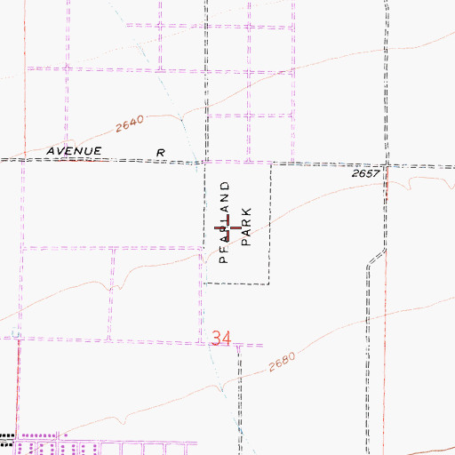 Topographic Map of Palms Park, CA
