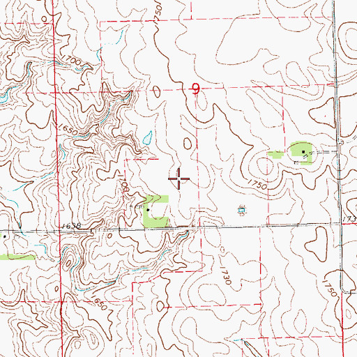Topographic Map of Orland Colony Elementary School, SD
