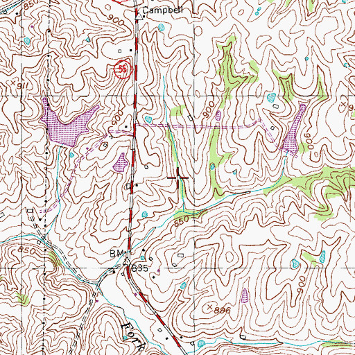 Topographic Map of Webb Cemetery, KY