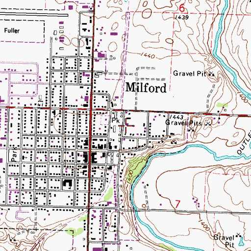 Topographic Map of Milford Water Treatment Plant, IA