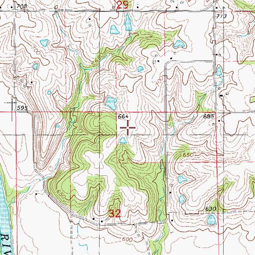 Topographic Map of Mount Pleasant Wastewater Treatment Plant, IA