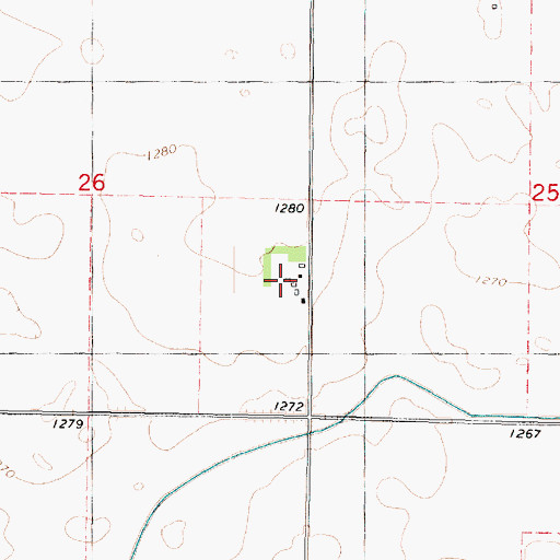 Topographic Map of Luke Farm, IA
