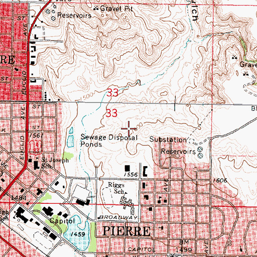 Topographic Map of Museum of the South Dakota State Historical Society, SD
