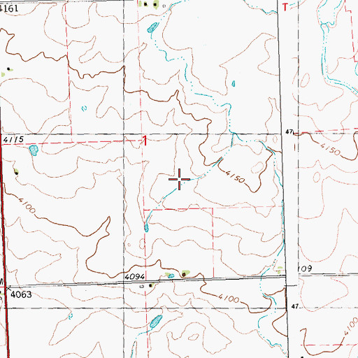 Topographic Map of Lateral 2153, ID