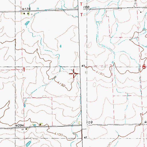 Topographic Map of Lateral 2157, ID
