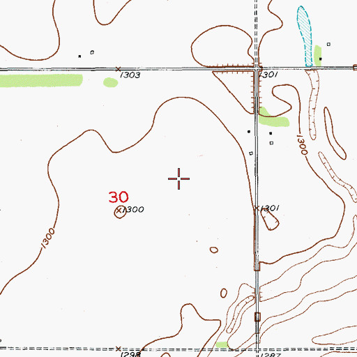 Topographic Map of Hutterville Colony High School, SD