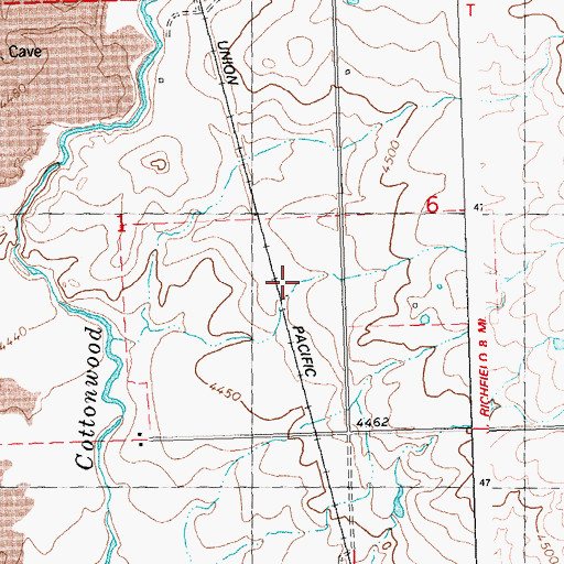 Topographic Map of Lateral 252, ID