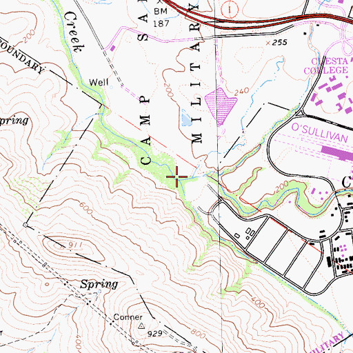 Topographic Map of Pennington Creek, CA