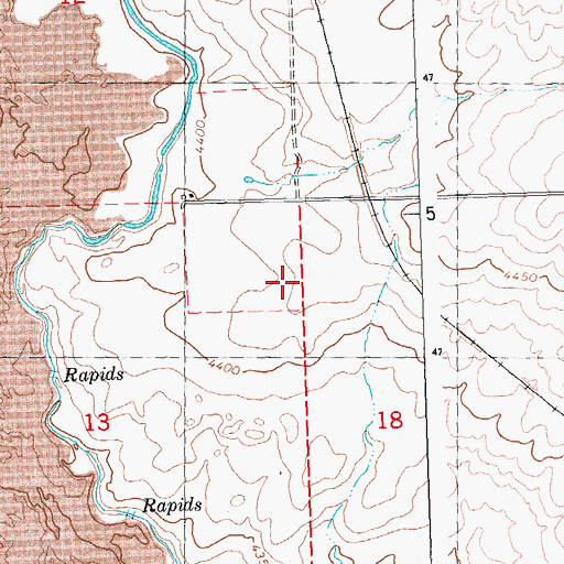 Topographic Map of Lateral 296, ID